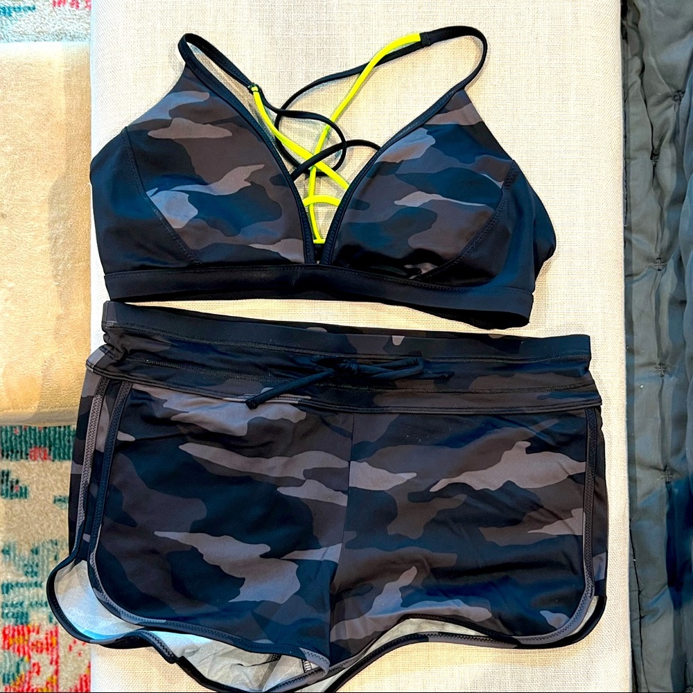 Athleta two piece swimsuit. Bottoms small, top M